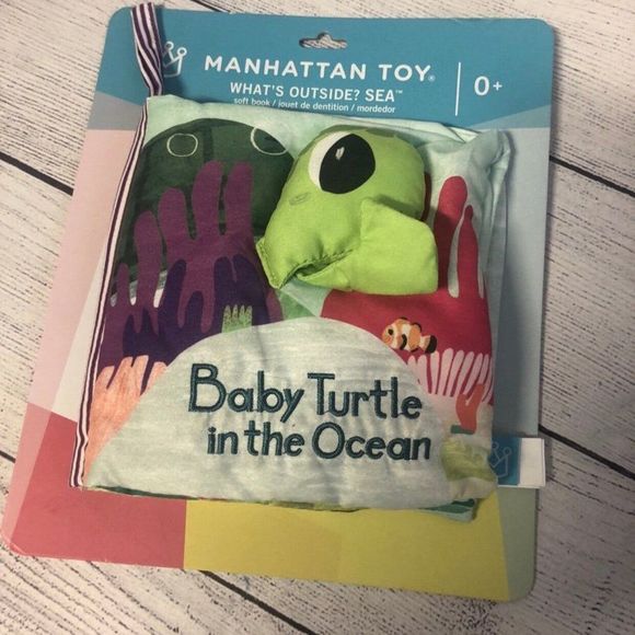 Manhattan Toys Soft Book New In Packaging Baby Turtle - Picture 1 of 3